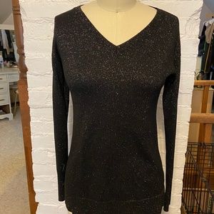 Black sweater with multiple color sparkles - XS
